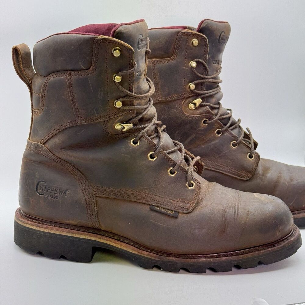 Chippewa 59416 Super DNA 8" Waterproof Work Boots Mens 10.5 E Soft Toe